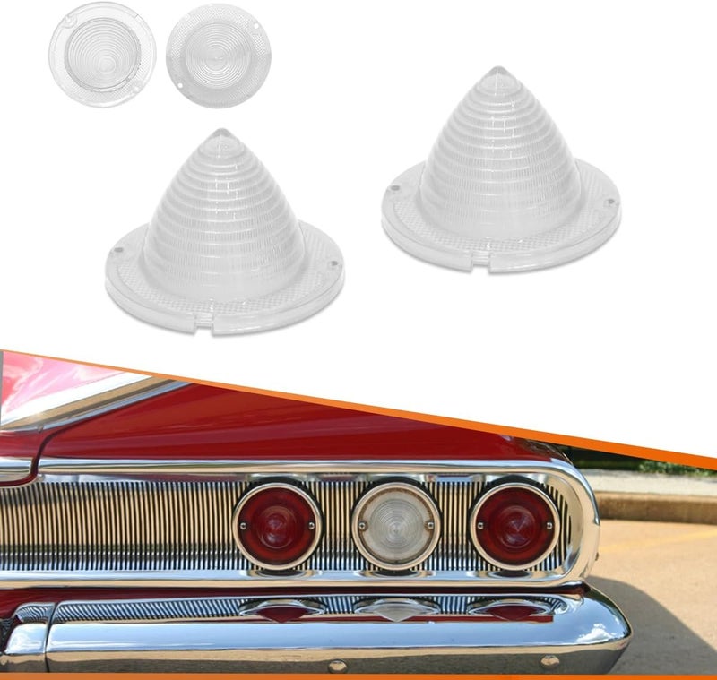 ADIIL 2PCS Rear Clear Lens Tail Light Lamp Kit For 1960 1961 Chevrolet Bel Air/Biscayne/Nomad/El Camino & Impala - Image 1